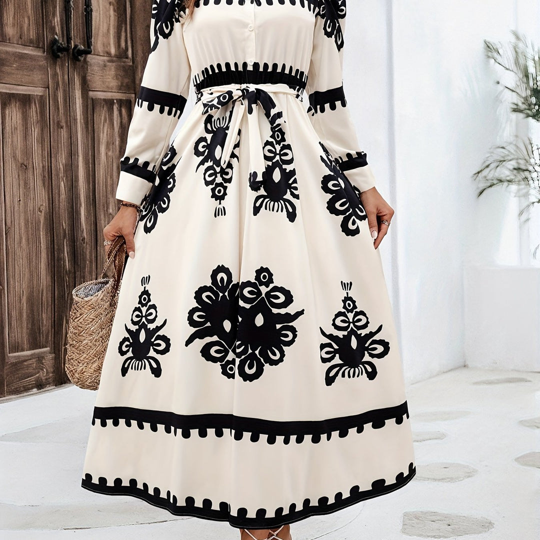 Polo Print Maxi Dress
