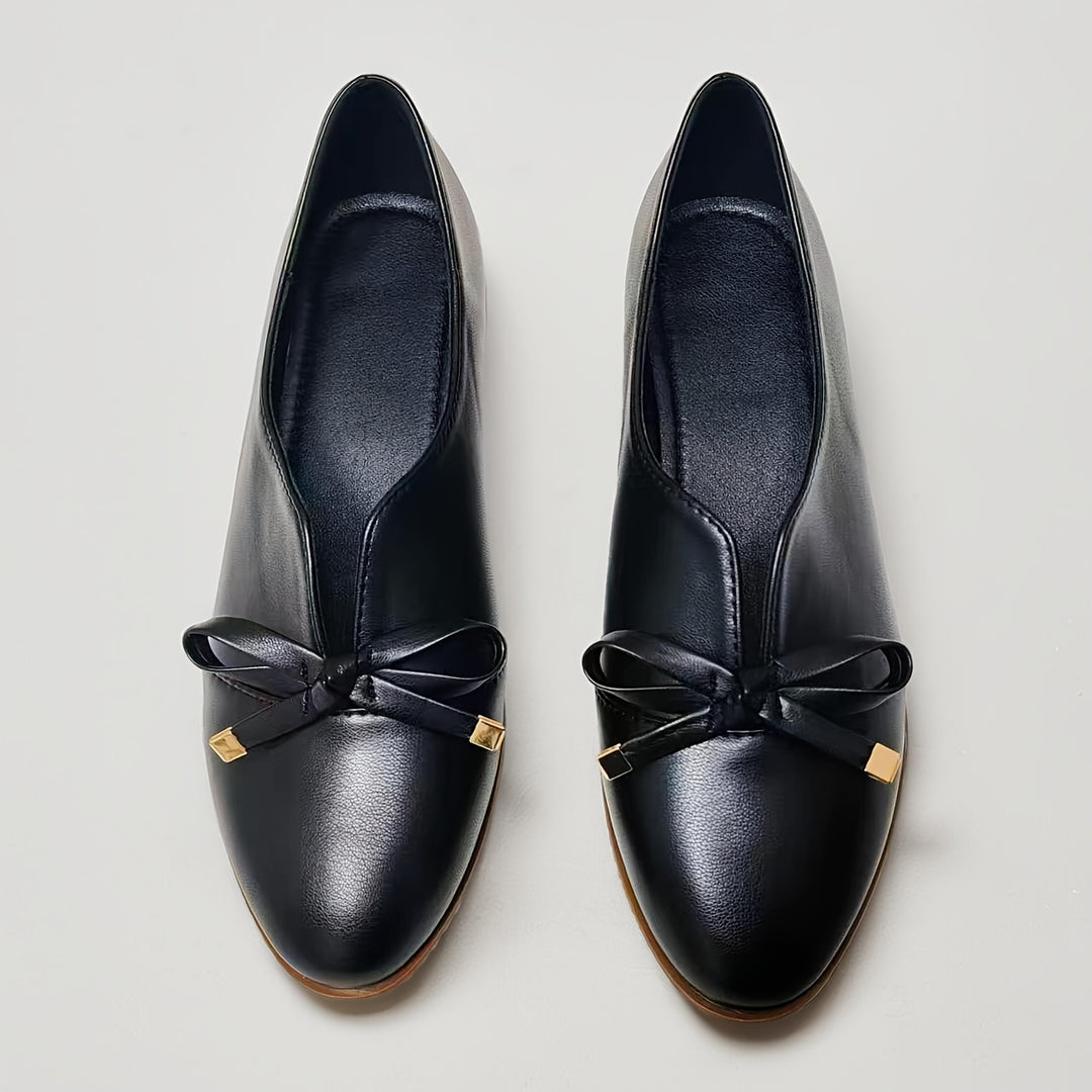 Elegant Bowknot Business Style Women's Slip-Ons
