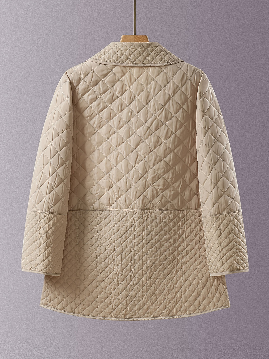 Diamond-Shaped Long Thin Coat for Women