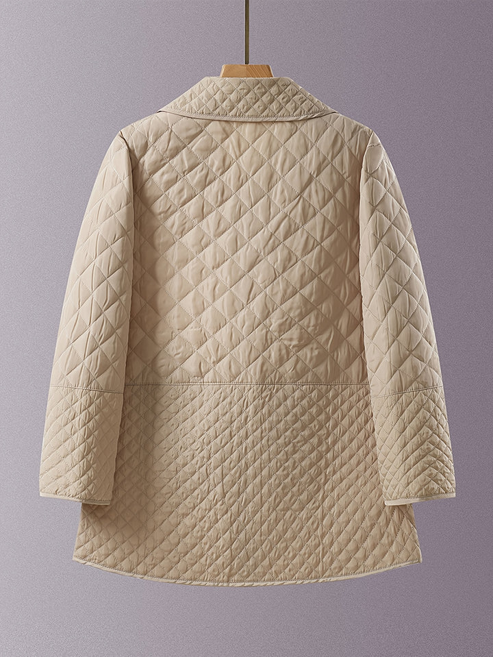 Diamond-Shaped Long Thin Coat for Women