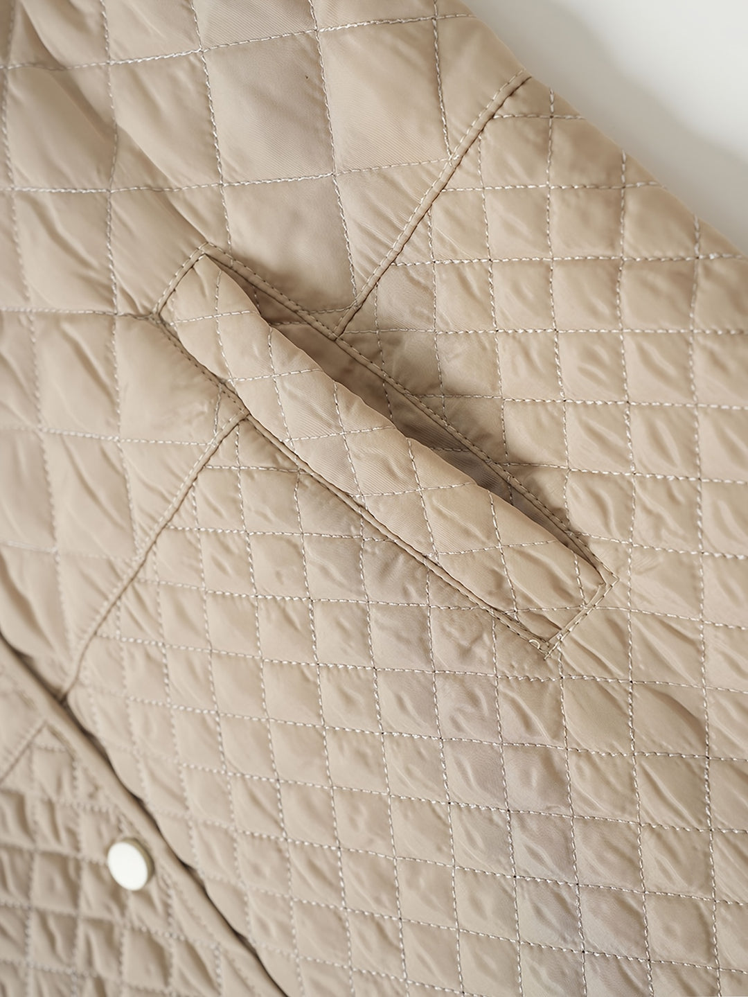 Diamond-Shaped Long Thin Coat for Women