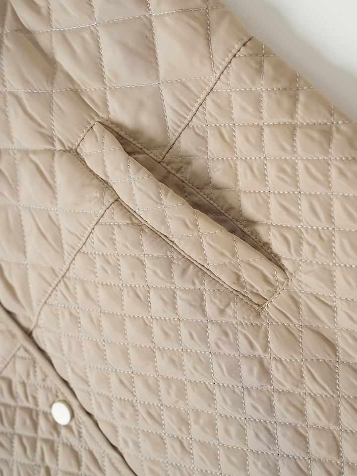 Diamond-Shaped Long Thin Coat for Women