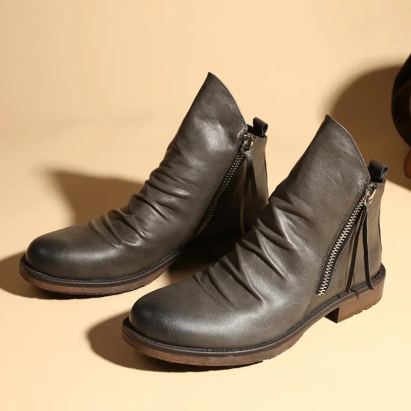 Zip Ankle Boots