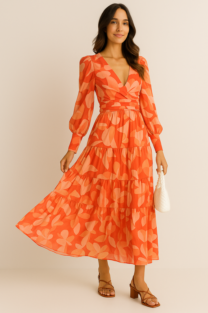 Floral Strawberry Maxi Dress