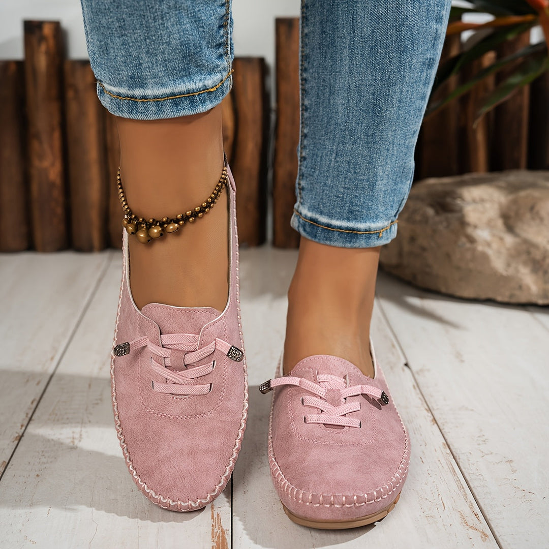 Lace Up Flat Walking Shoes