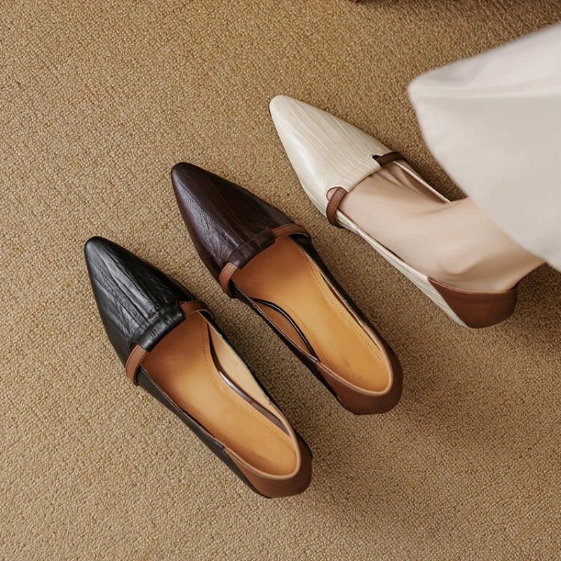 Elegant Pointed Toe Mid Heel Shoes