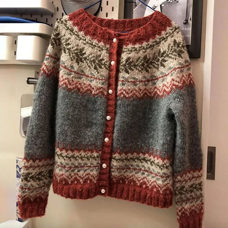 Vintage Cardigan with Red details