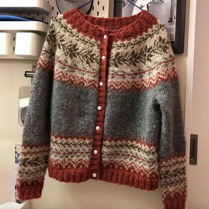 Vintage Cardigan with Red details