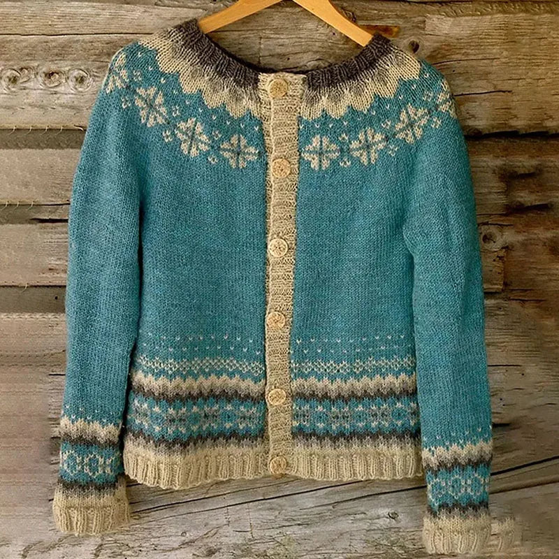 Retro Icelandic Cardigan