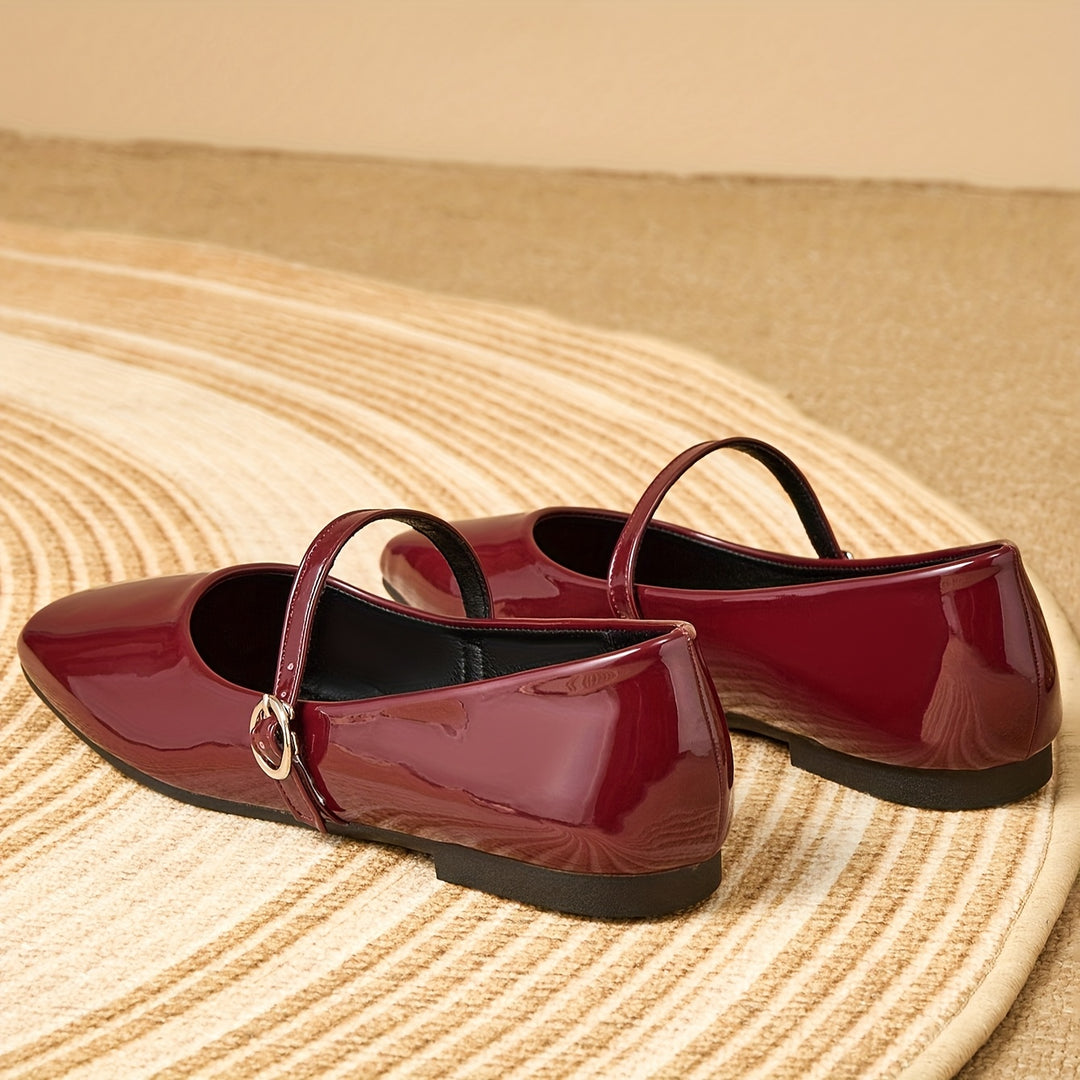Women'S Burgundy Slip-On Flats