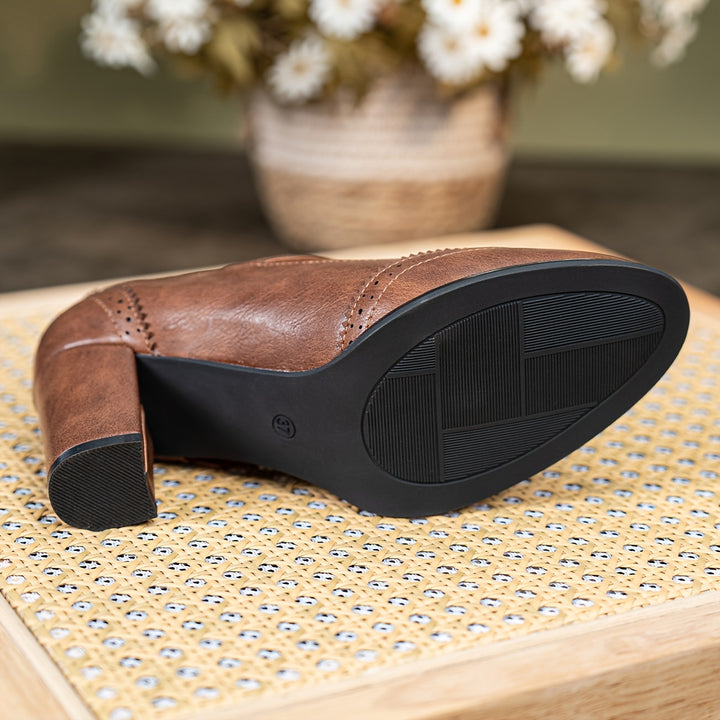 Elegant Women's Chunky Heel Pumps