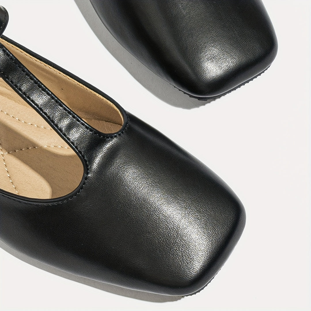 Mary Jane Flats with T-Strap