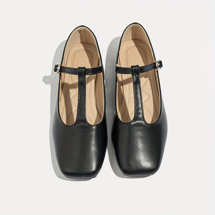 Mary Jane Flats with T-Strap
