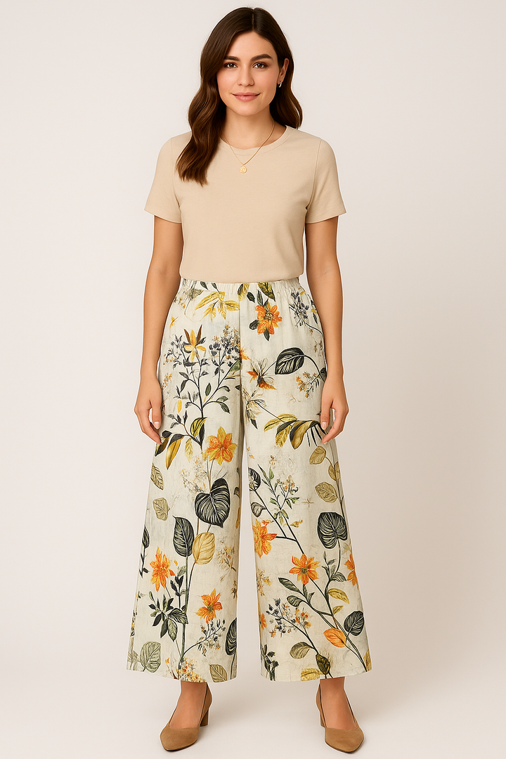 Floral Loose Trousers