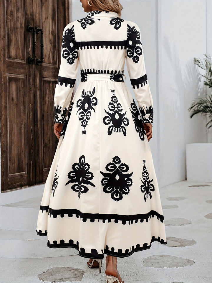 Polo Print Maxi Dress