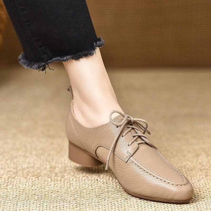 Low Heel Lace Up Shoes