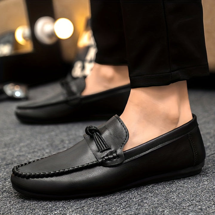 Casual Solid Color Low Top Slip On Business Shoes