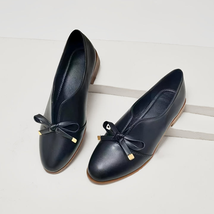 Elegant Bowknot Business Style Women's Slip-Ons