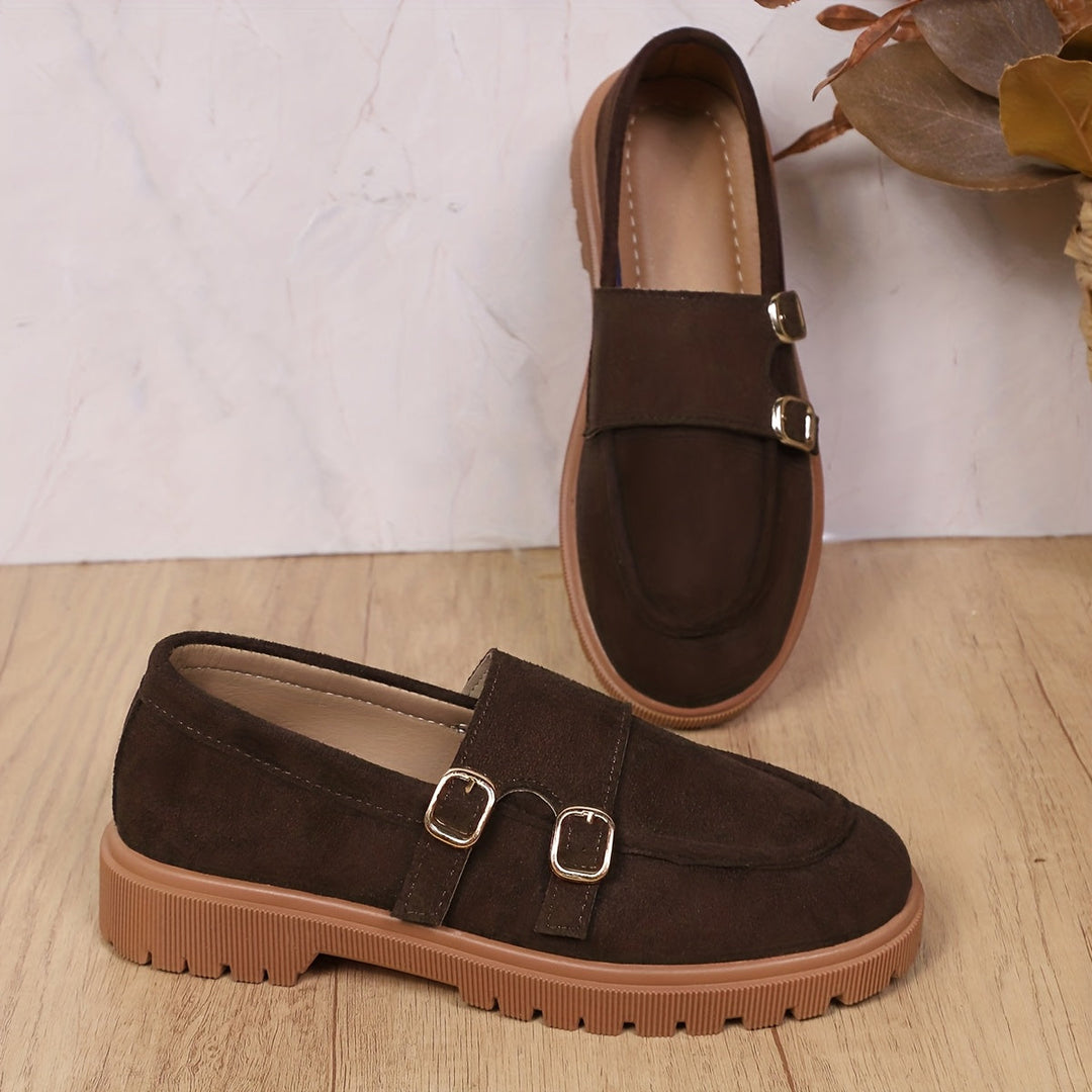 Vintage Double-Buckle Loafers