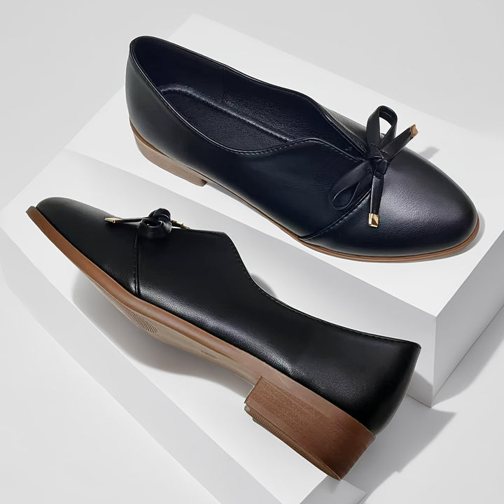 Elegant Bowknot Business Style Women's Slip-Ons