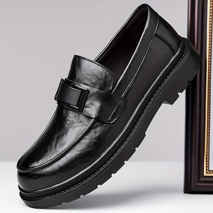 Classic Loafers with Buckle Strap