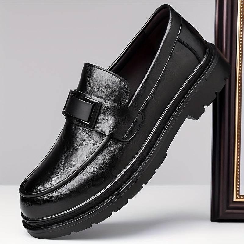 Classic Loafers with Buckle Strap