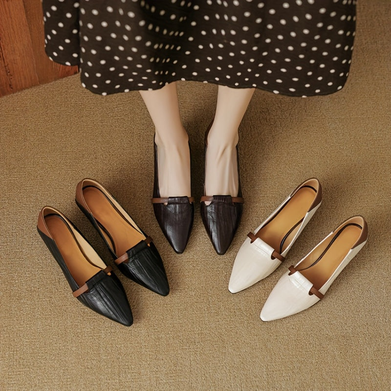 Elegant Pointed Toe Mid Heel Shoes