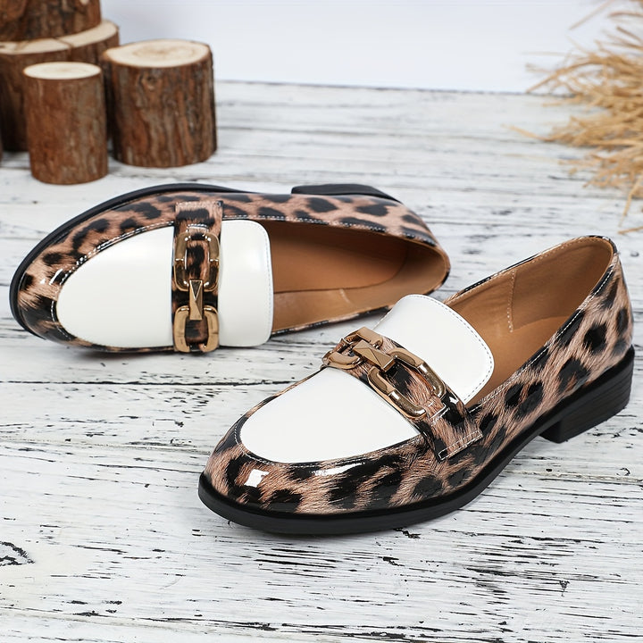 Vintage Leopard Print Loafers