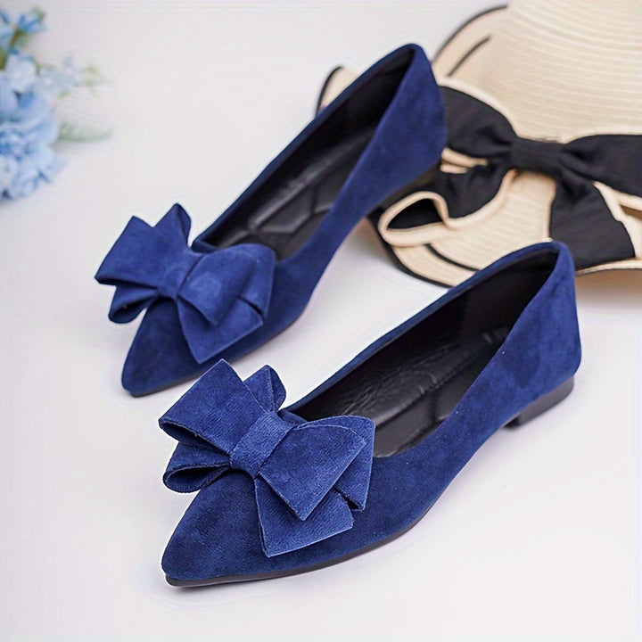 Solid Color Pointed Toe Soft Sole Shoes