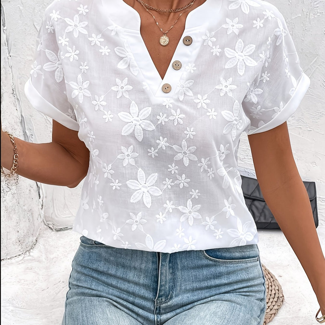 Embroidered Floral Shirt