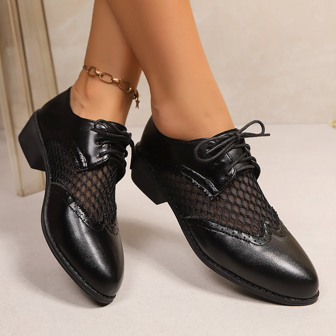 Breathable Brogue Penny Loafers