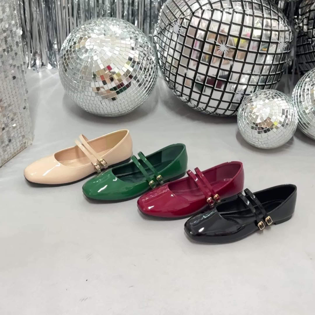 Square Toe Mary Janes Flats