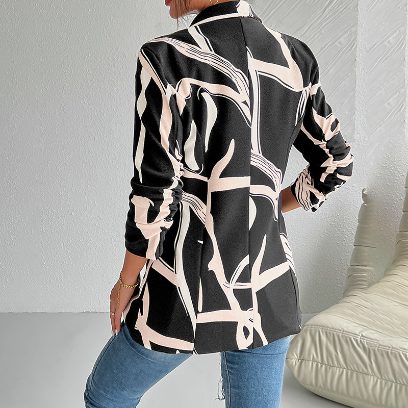 Women's Abstract Print Blazer