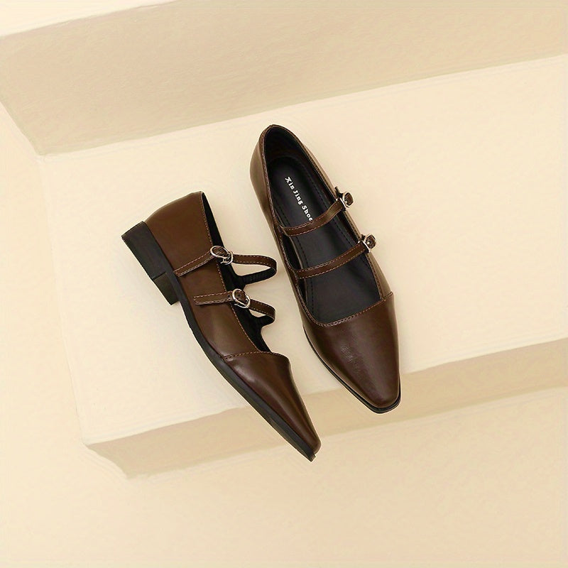 Retro British Square Toe Mary Jane Shoes