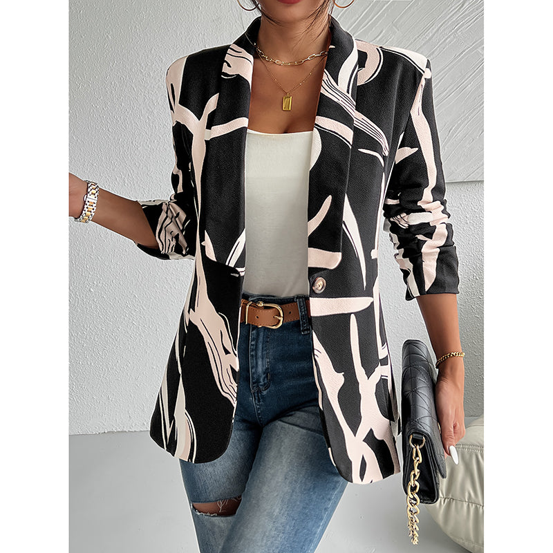 Women's Abstract Print Blazer