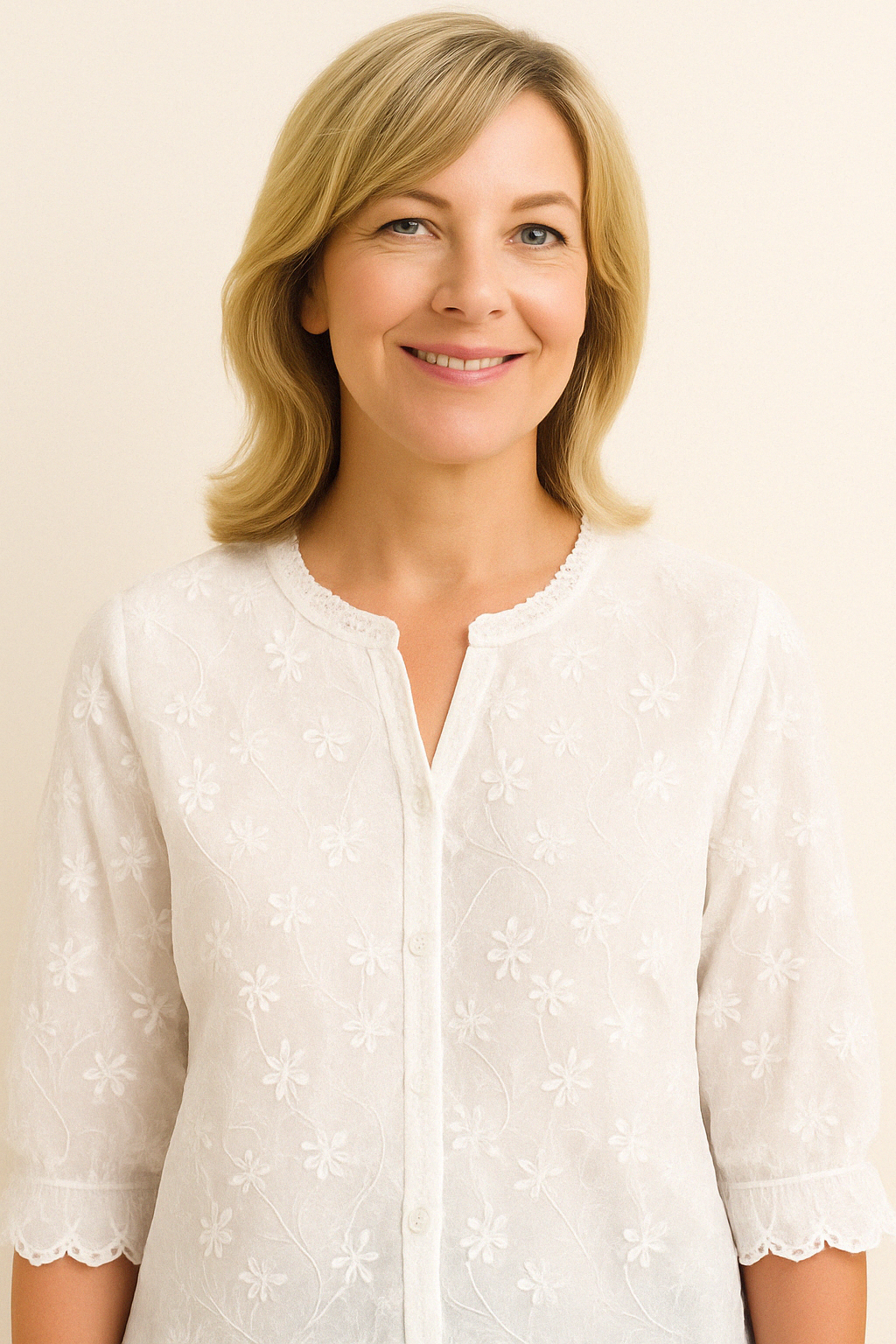 Embroided Floral Blouse