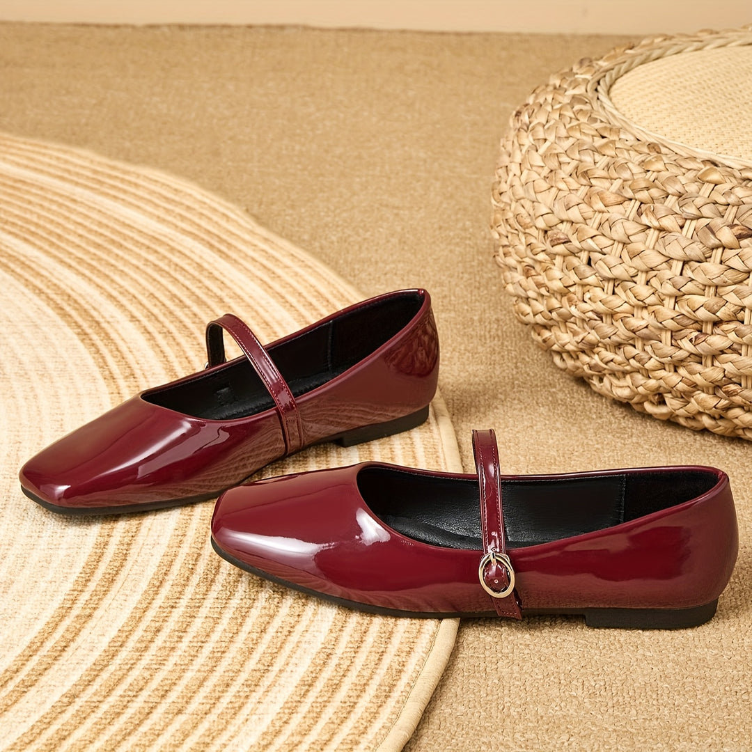 Women'S Burgundy Slip-On Flats