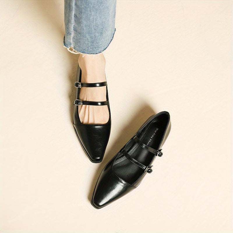 Retro British Square Toe Mary Jane Shoes