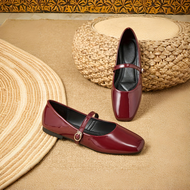 Women'S Burgundy Slip-On Flats