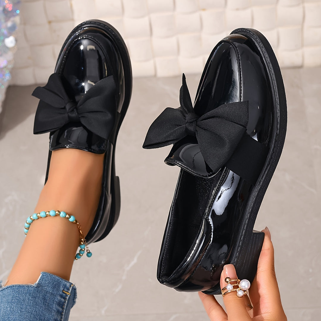Women's Retro Bowknot Loafers