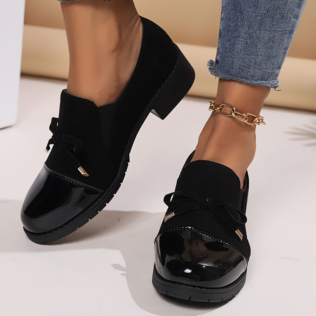 Women's Slip-On Loafers with Bow