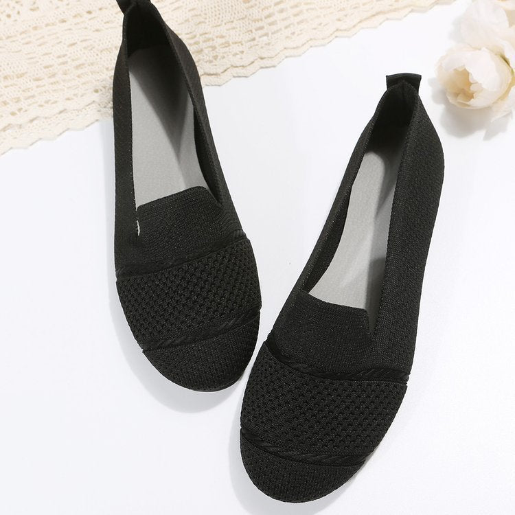 Round Toe Soft Sole Slip On Shoes