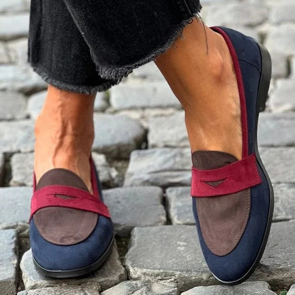 Coloured Round Toe Loafers