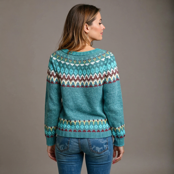 Boho Light Blue Jumper