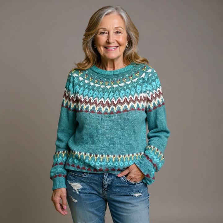 Boho Light Blue Jumper