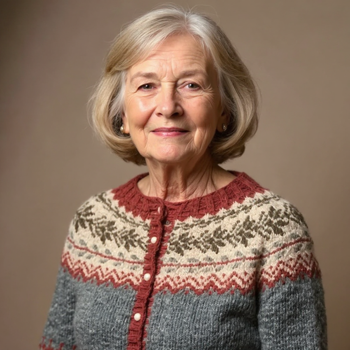 Vintage Cardigan with Red details