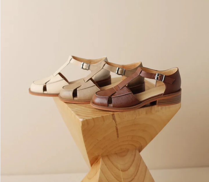 Leather T-Bar Mary Jane Shoes