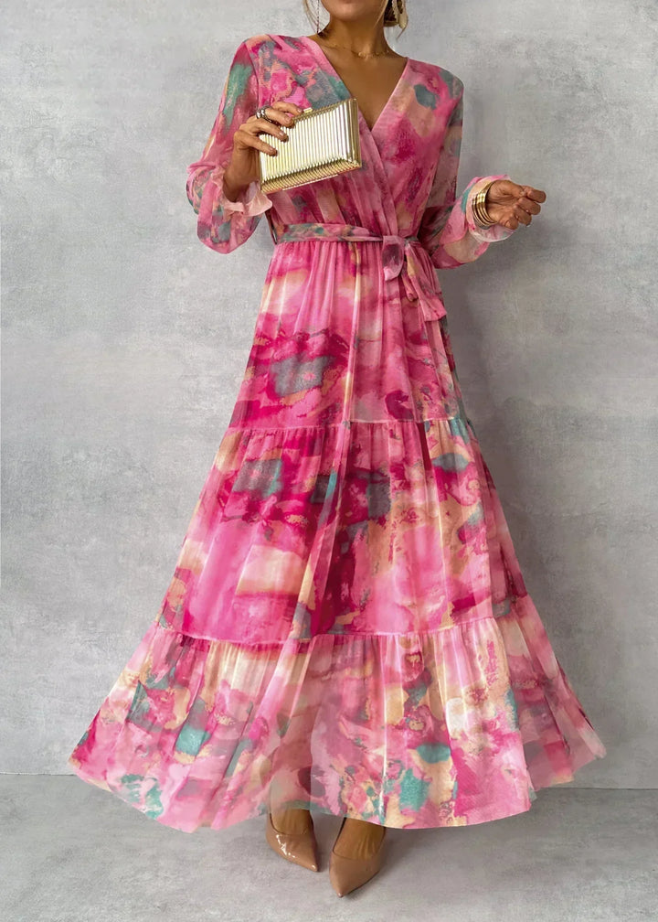 Pink Floral Maxi Dress