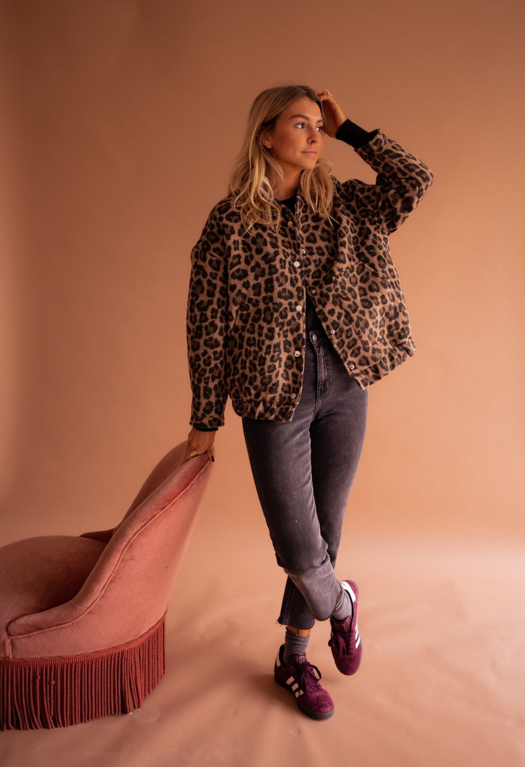 Leopard Design Cozy Jacket
