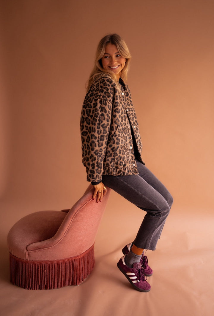 Leopard Design Cozy Jacket